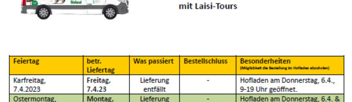 Saisonfahrplan 23/24 -Feiertage & Winterpause