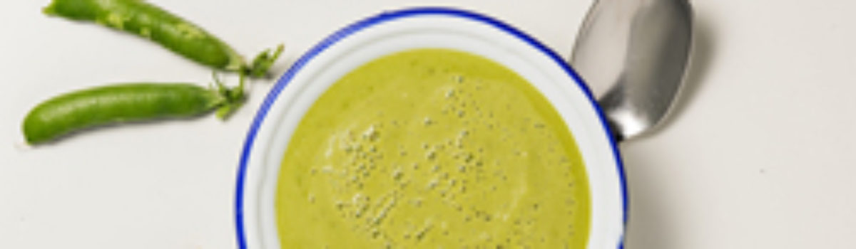 Schaumige Erbsensuppe