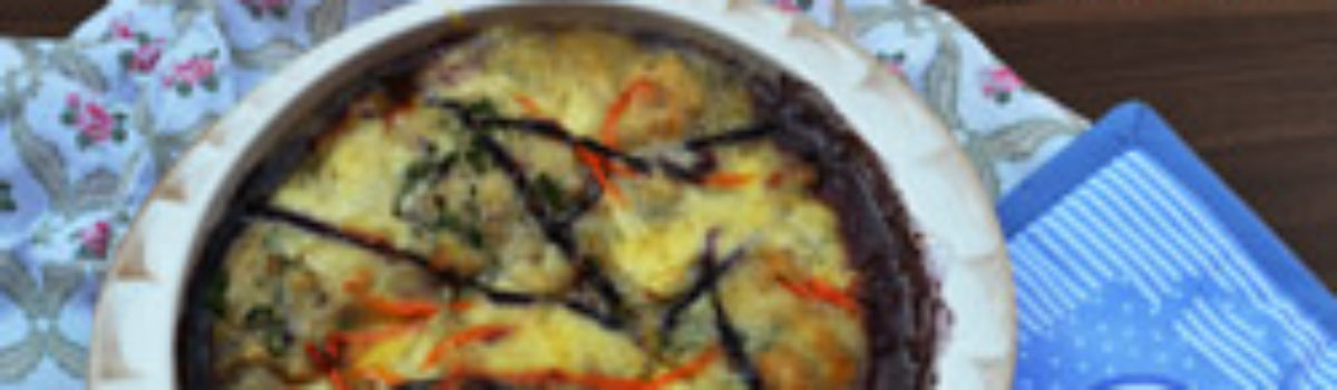 Kohlrabi-Möhren-Gemüse mit Kartoffelkruste
