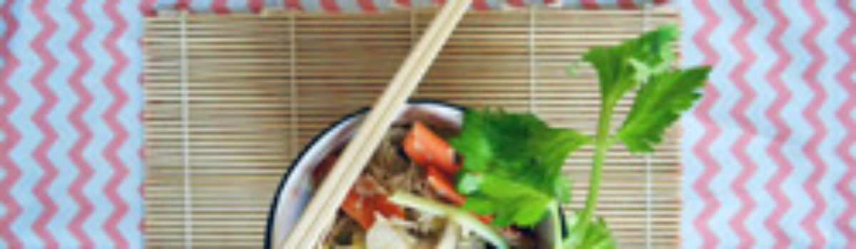 Gemüsewok mit Reisnudeln