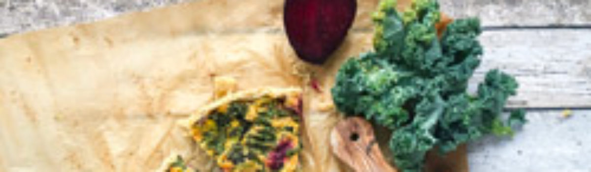 Grünkohl Rote Bete Quiche