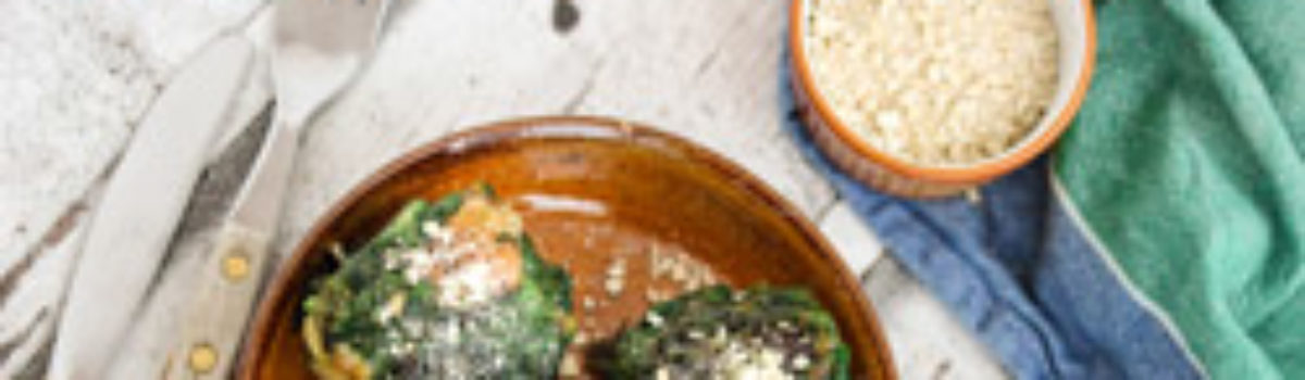 Laugen-Spinatknödel mit Cashew-Parmesan