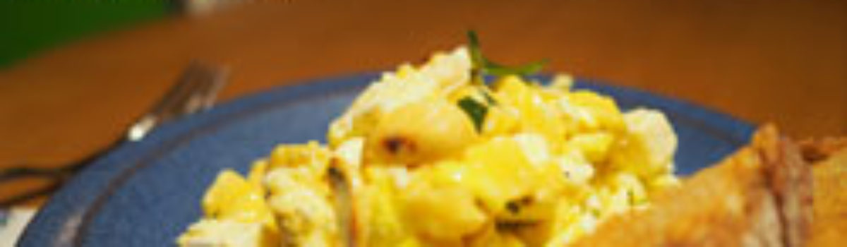 Mango-Feta-Salat auf Roggenbrot