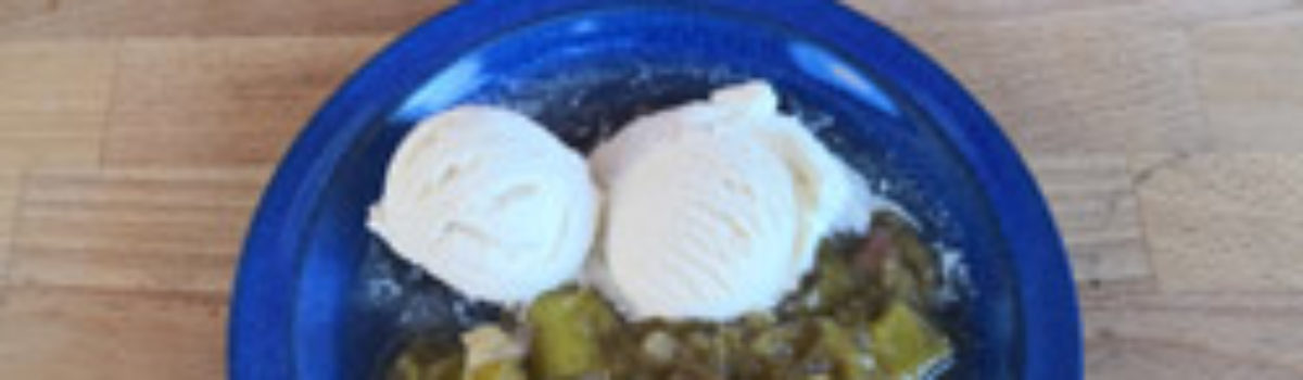 Rhabarberkompott mit Vanilleeis - Laiseacker