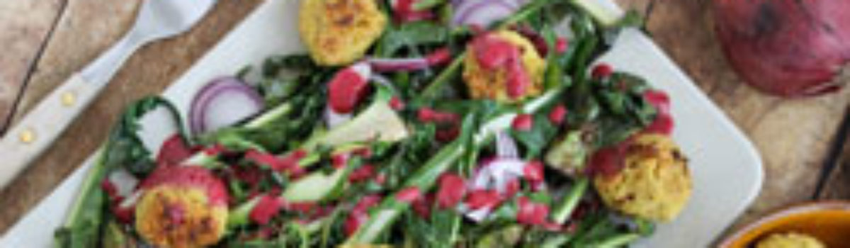 Gedünstete Puntarelle mit Himbeer Vinaigrette