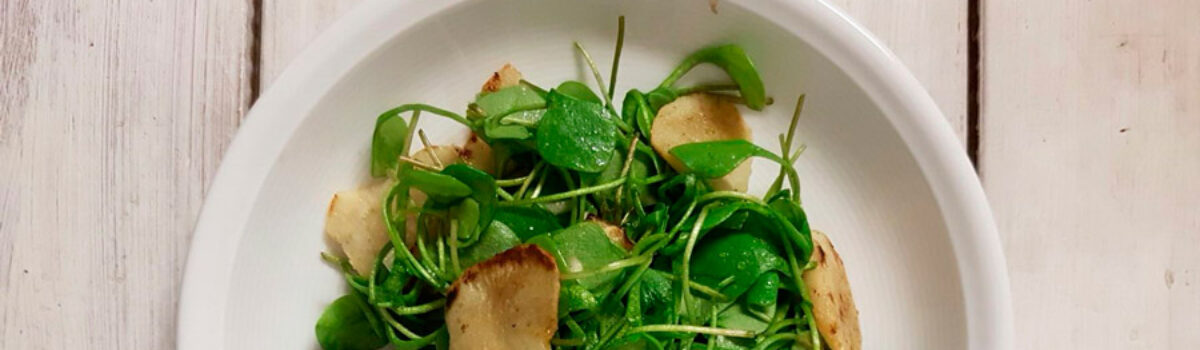 Postelein Salat mit Topinambur
