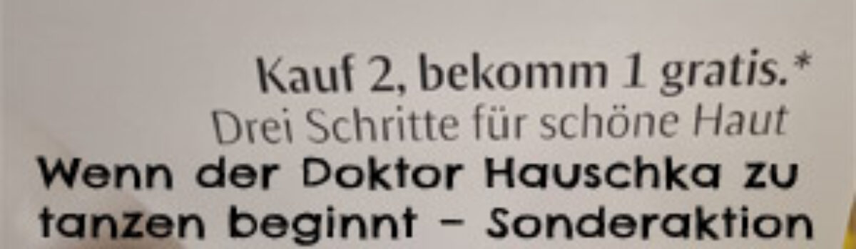 Wenn der Doktor Hauschka zu tanzen beginnt – Sonderaktion vom rhythmischen Schwinger