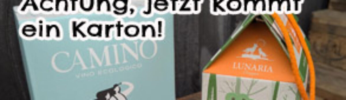 Achtung, jetzt kommt ein Karton!