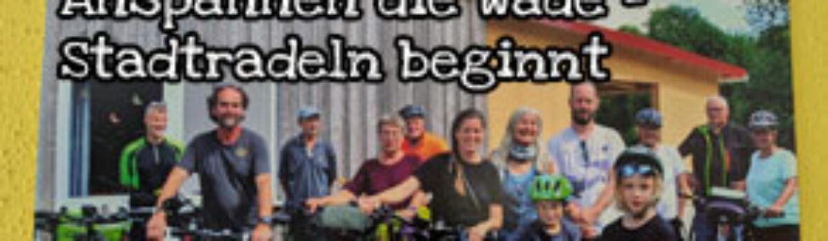 Anspannen die Wade – Stadtradeln beginnt